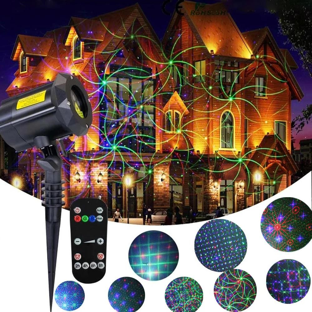 Outdoor Lighting For Front Of House - Weihnachts-Laserlicht im Freien, Projektor, kosmisches Muster,