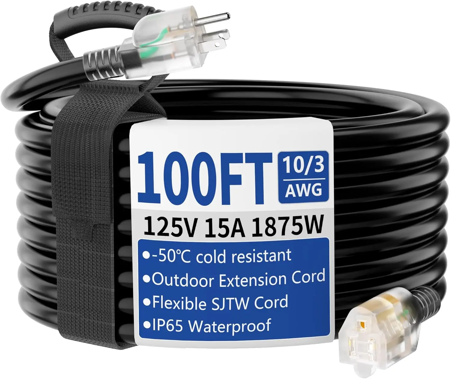 Outdoor Lighting Extension Cord - 30 m Außen-/Innen-Verlängerungskabel mit Beleuchtung, 10/3