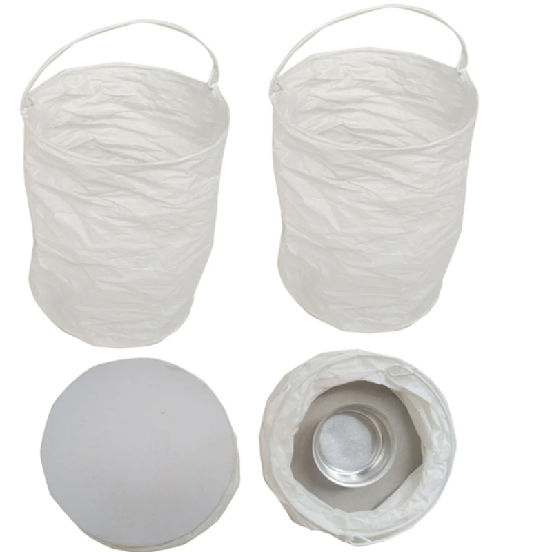 Outdoor Lighting Xmas - 4 Stück DIY weiße gerade Papierlaternenlichter