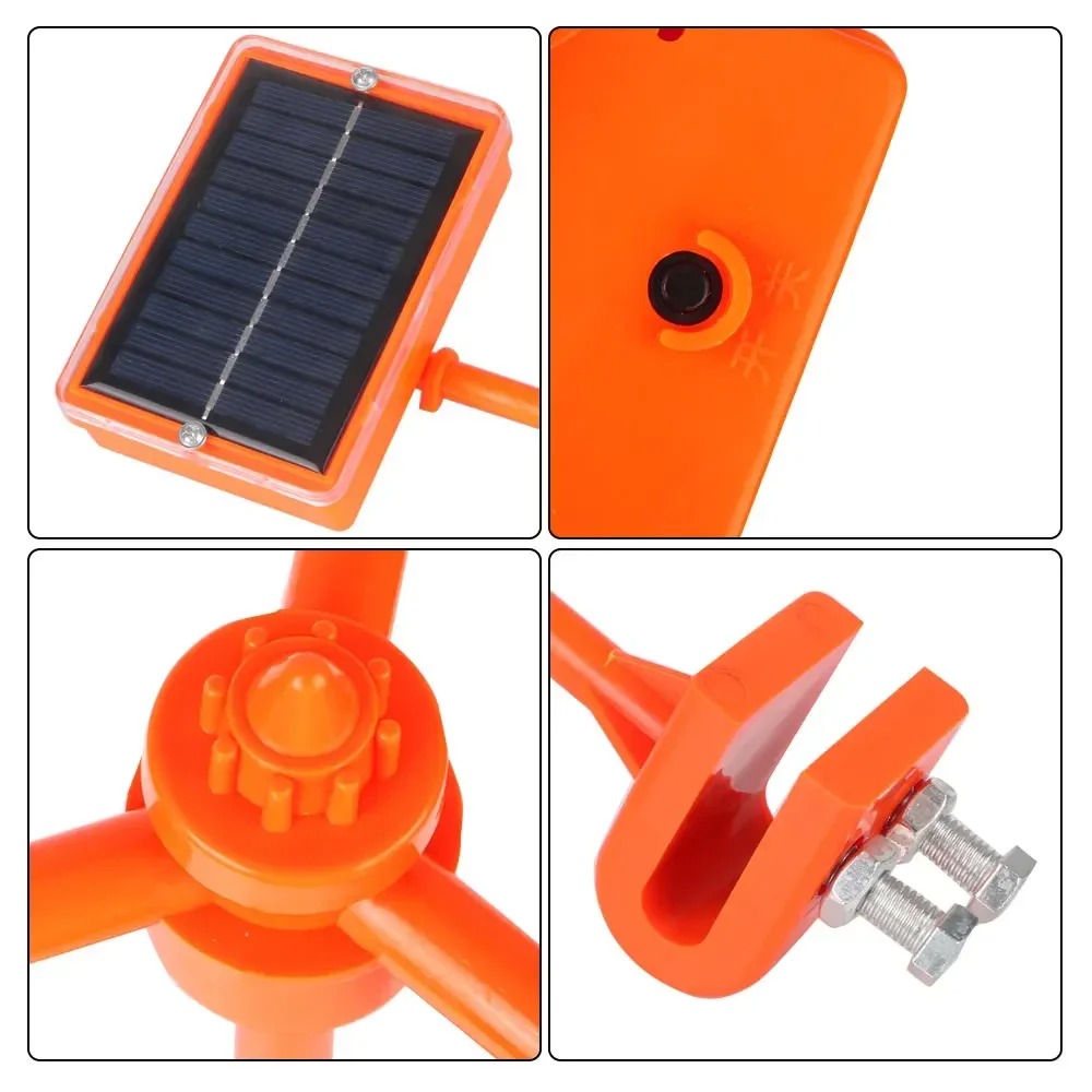 Photocell Outdoor Lighting - Solar-Wind-betrieben 360 ° Vogelabwehr mit Blitzreflektoren