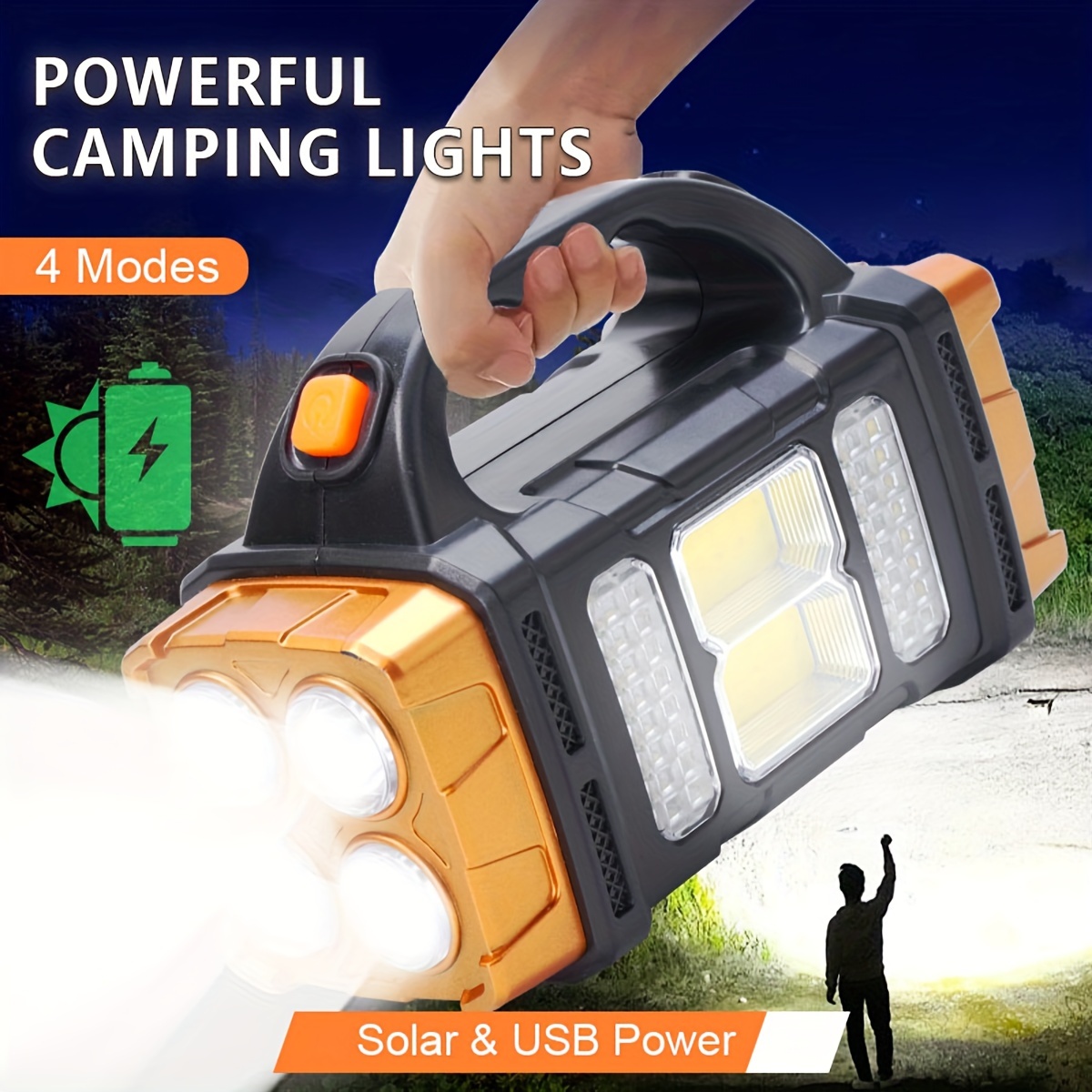 Photocell Outdoor Lighting - Neue verbesserte wiederaufladbare Hochleistungs-Solar-LED-Taschenlampe mit Powerbank,