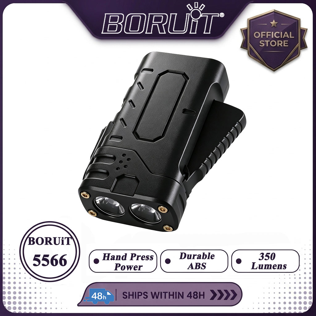 Outdoor Lighting Quality - BORUIiT Handkurbel-EDC-LED-Taschenlampe, Typ-C wiederaufladbar, selbstbetriebene Taschenlampe,