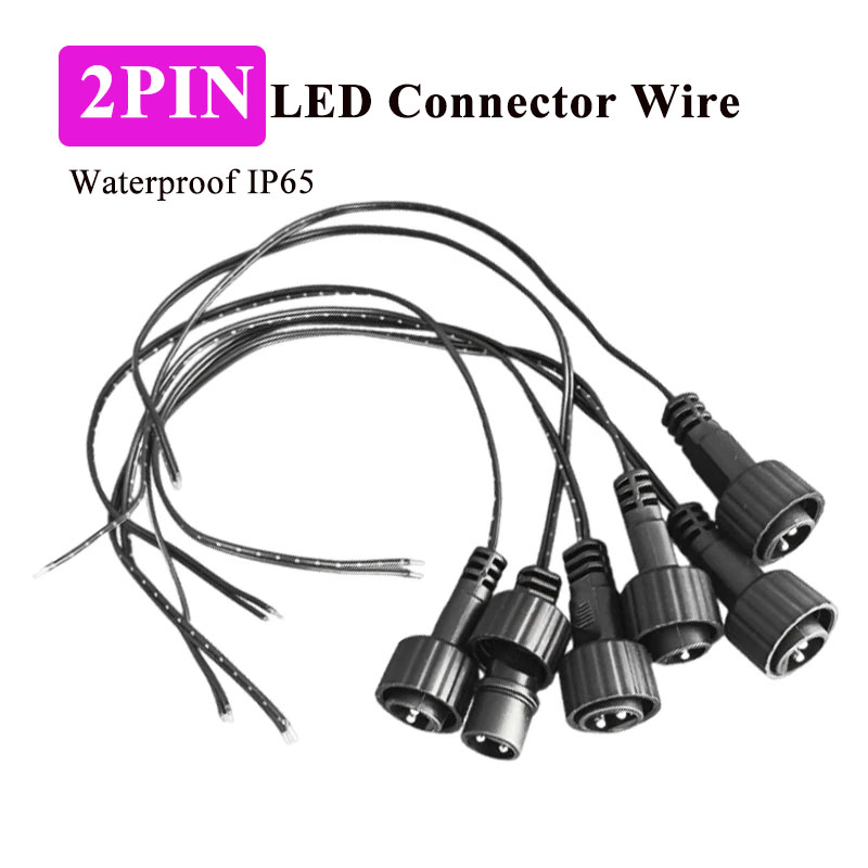 Outdoor Lighting Extension Cord - Outdoor 2-Pin LED-Verbinder mit 25cm Kabel