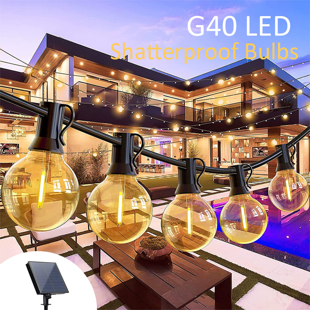 Solar Fairy String - Outdoor 40led g40 Glühbirnen Hochzeit Camping