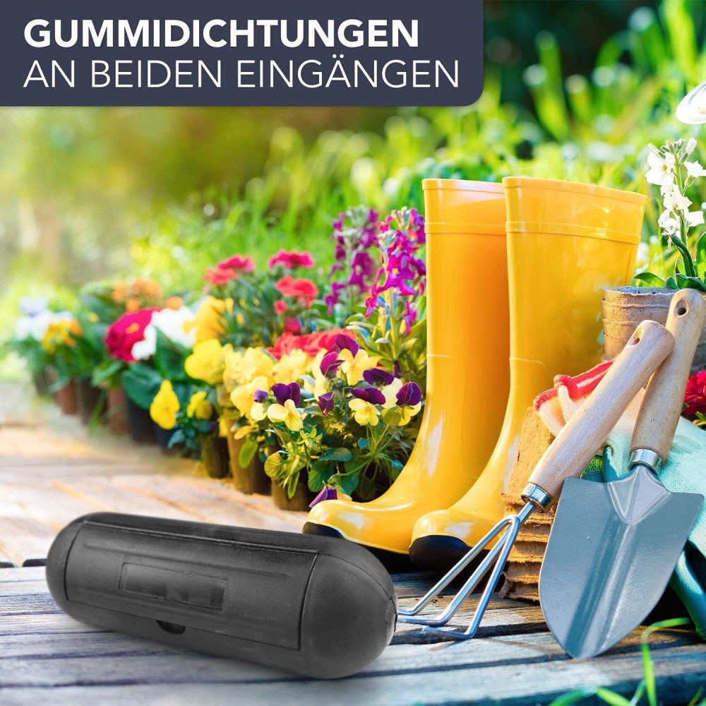 Outdoor Lighting Extension Cord - Wasserdichte Stromverlängerungskabel-Sicherheitsbox, Outdoor-Kabelschutzgehäuse für Feiertagspartys, Gartenwerkzeuge