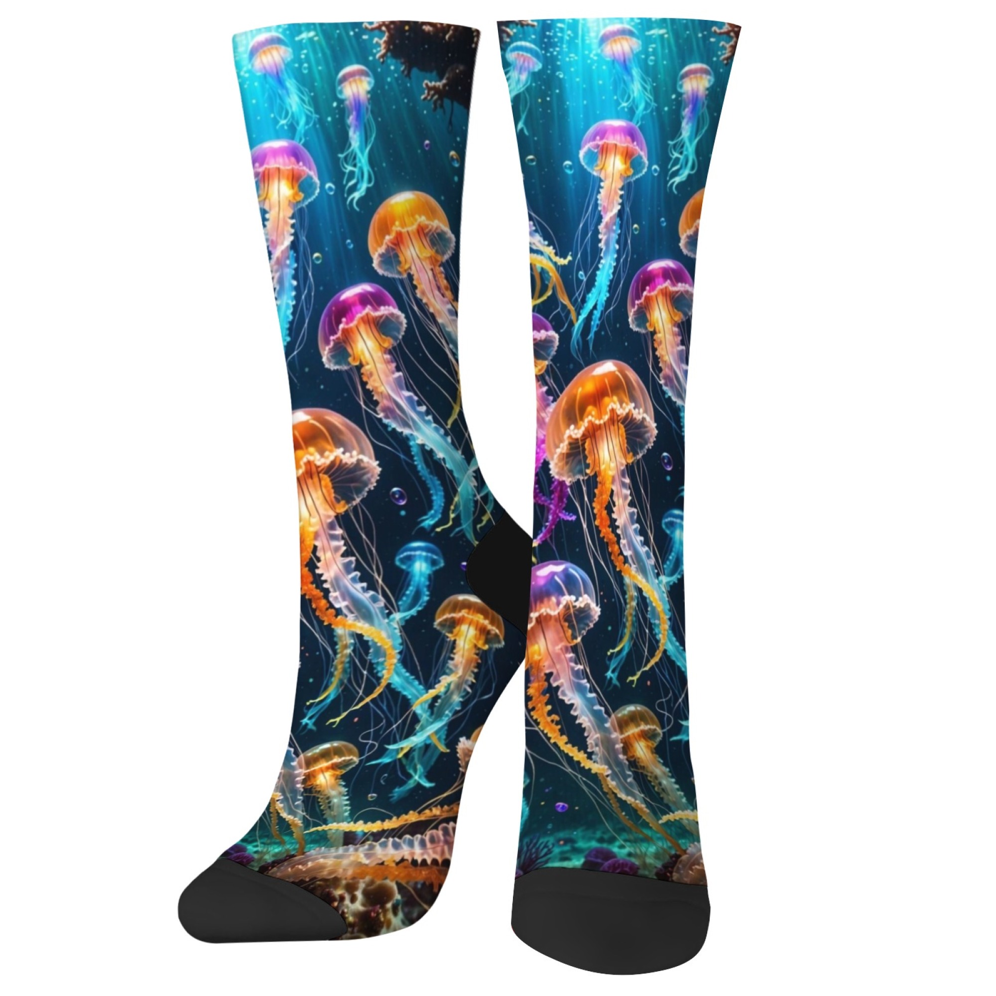 Outdoor Lighting Jellyfish - Ocean Light Bunte Quallen-Socken, Neuheit, fröhlich,