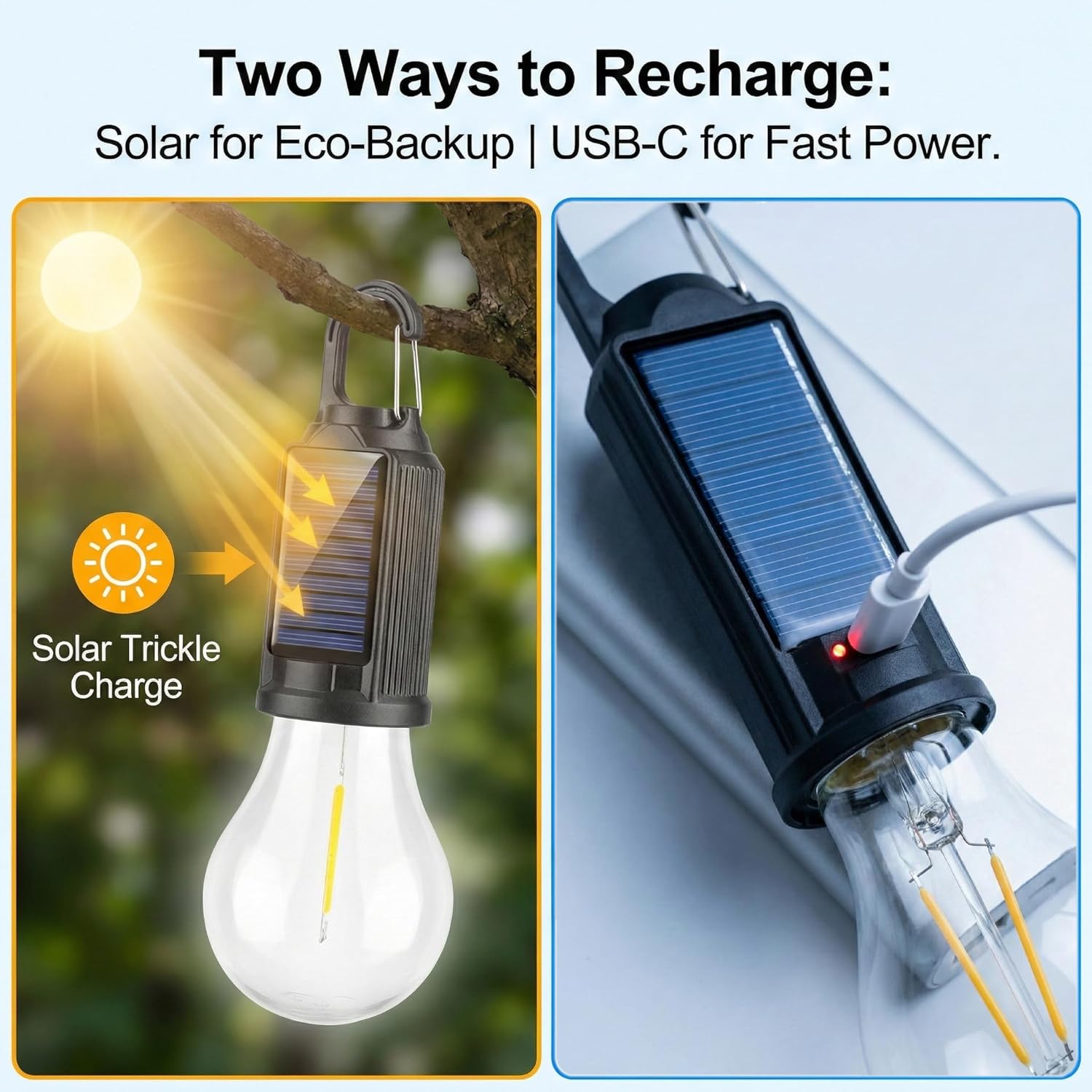 Solar-LED-Campinglampen Typ-C  – Photocell Outdoor Lighting Bewertung und Preis