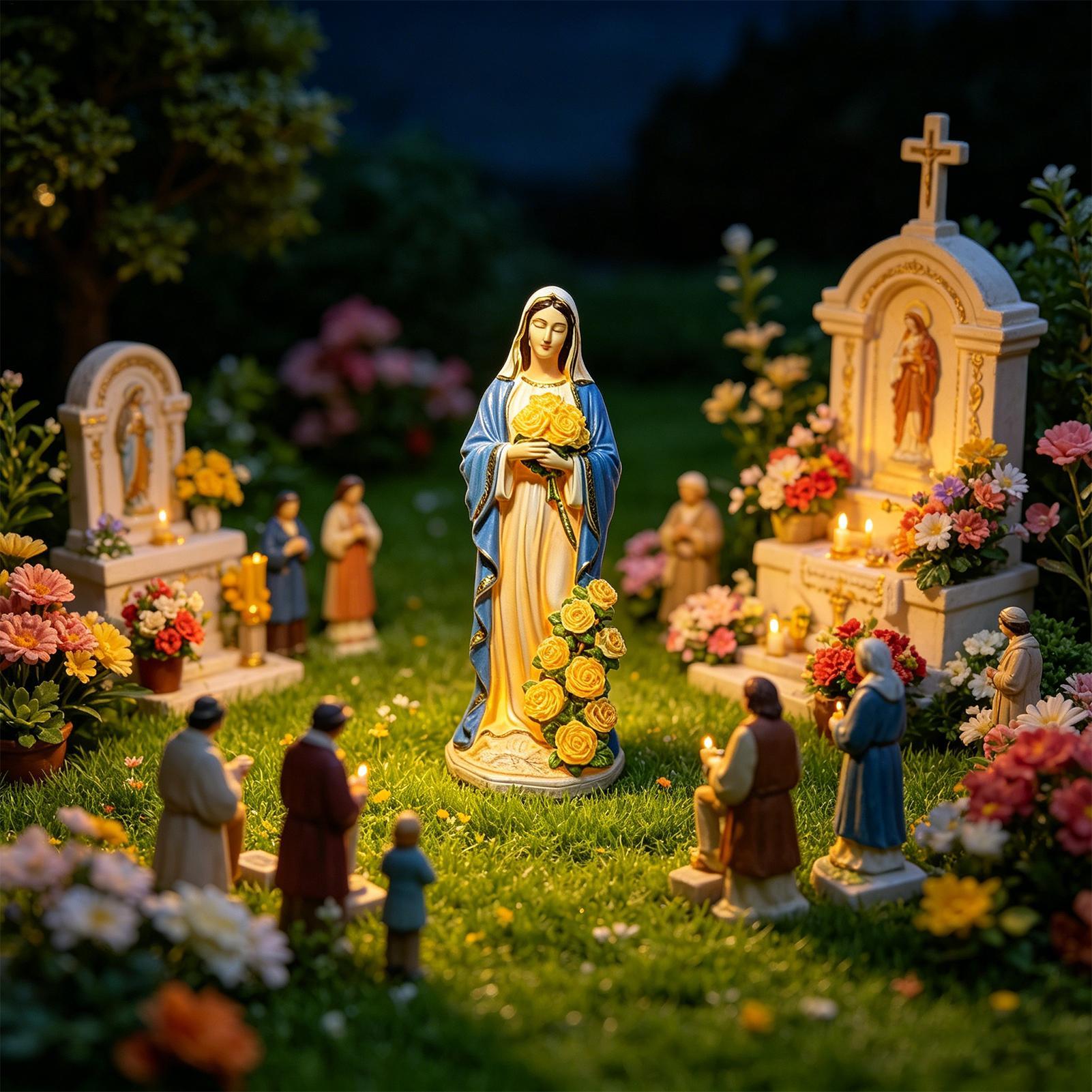 Solar-Statue der Jungfrau Mari – Photocell Outdoor Lighting Bewertung und Preis