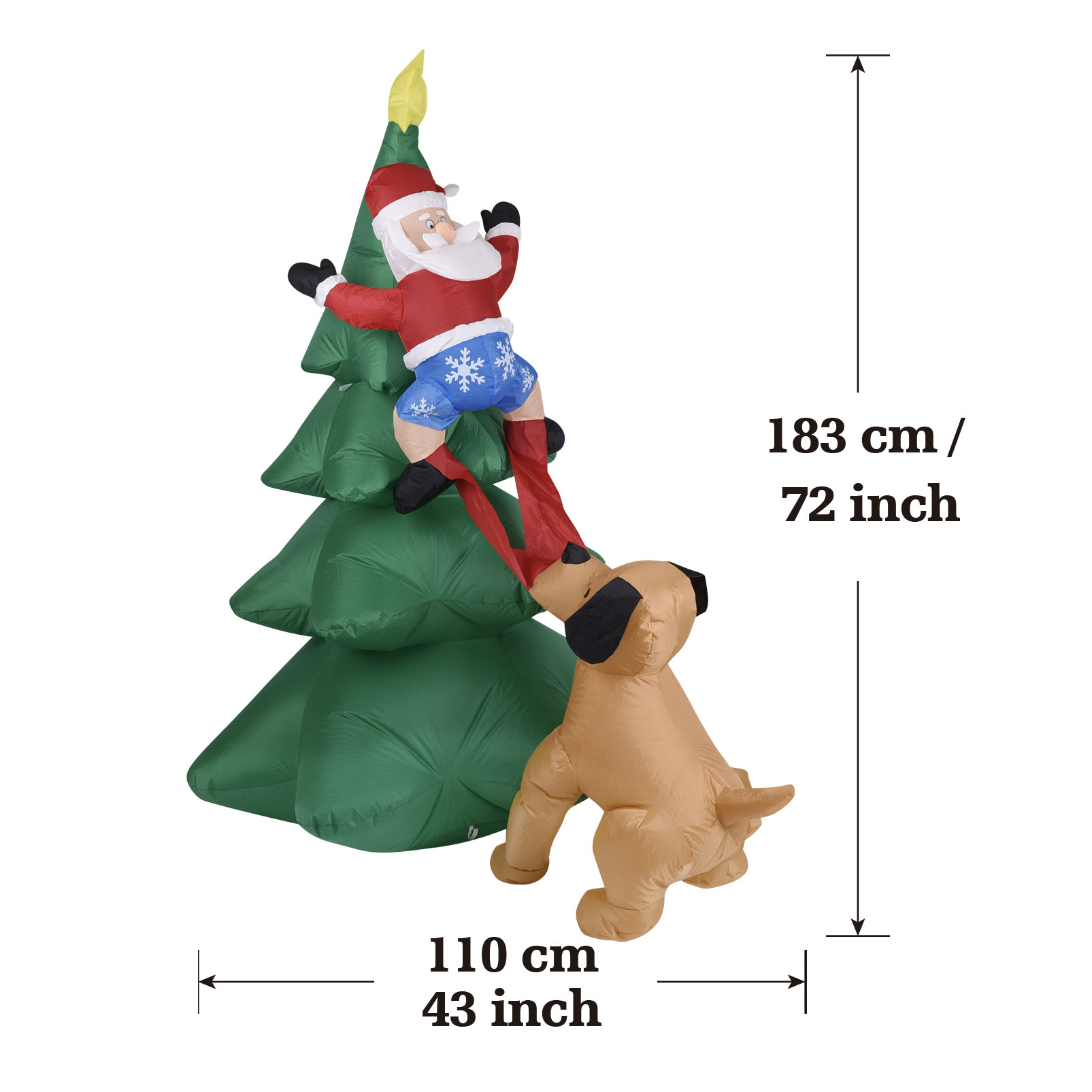 Aufblasbarer Weihnachtshund mi – Outdoor Lighting Xmas Bewertung und Preis