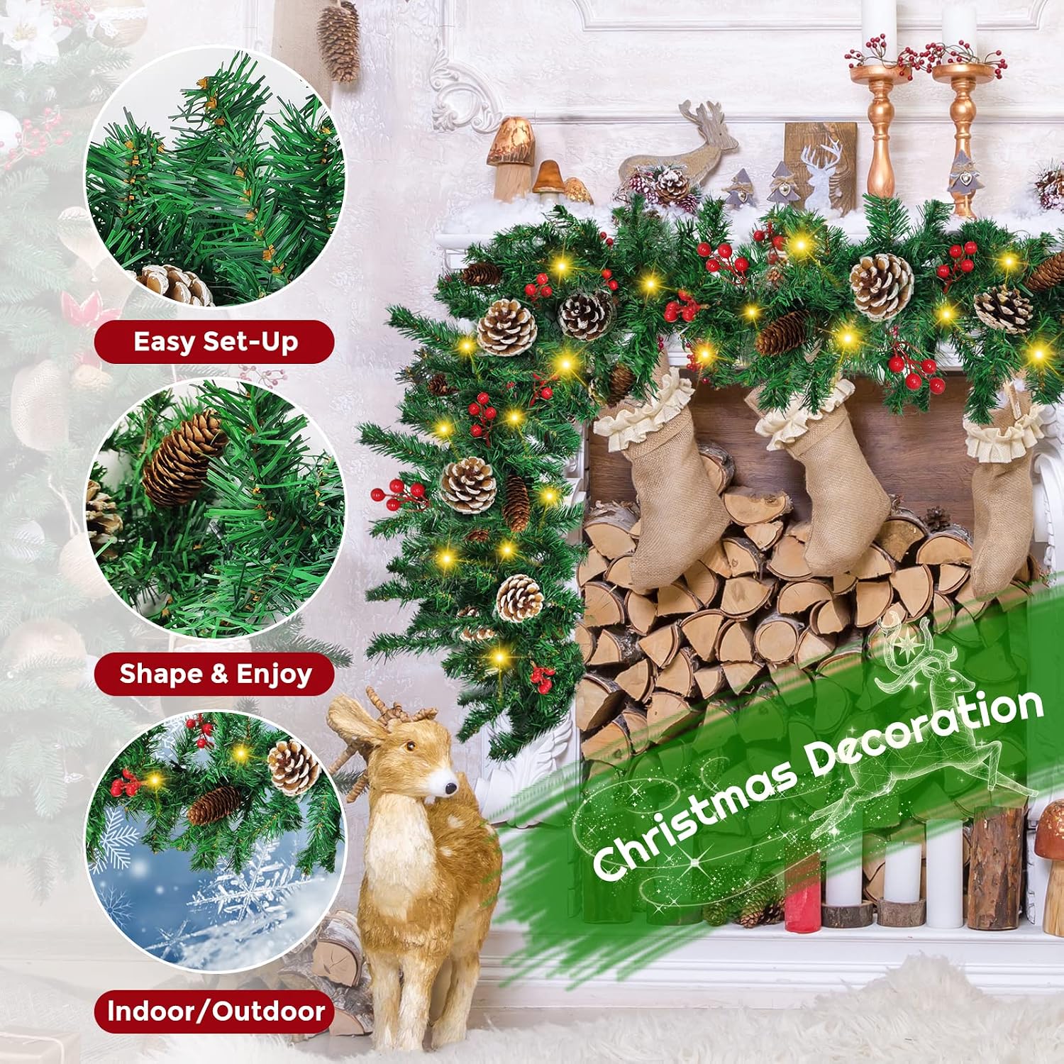 3,66 m lange, vorbeleuchtete W – Outdoor Lighting Xmas Bewertung und Preis