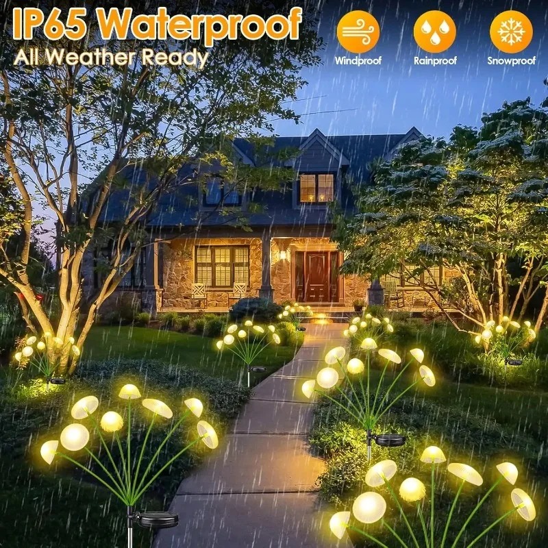 6 LED Solar-Pilz-Ambientebeleu – Outdoor Lighting Jellyfish Bewertung und Preis