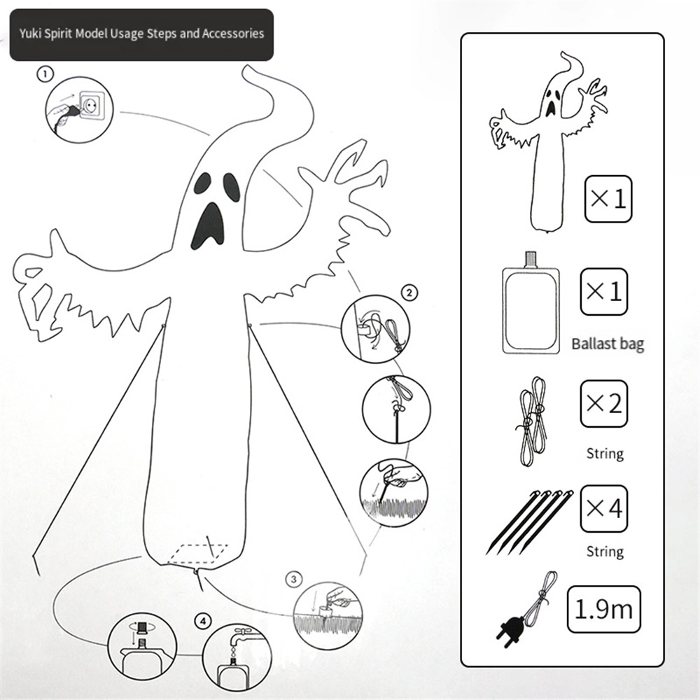 Halloween Aufblasbarer Geist,  – Outdoor Lighting For Front Of House Bewertung und Preis