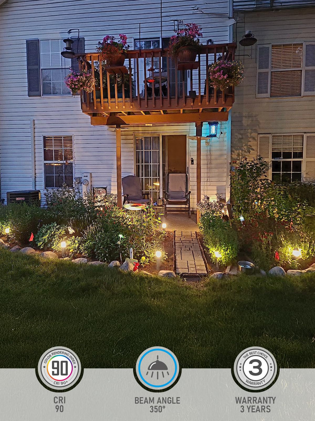 8Pcs LED Outdoor Garten Rasen  – Outdoor Lighting Extension Cord Bewertung und Preis