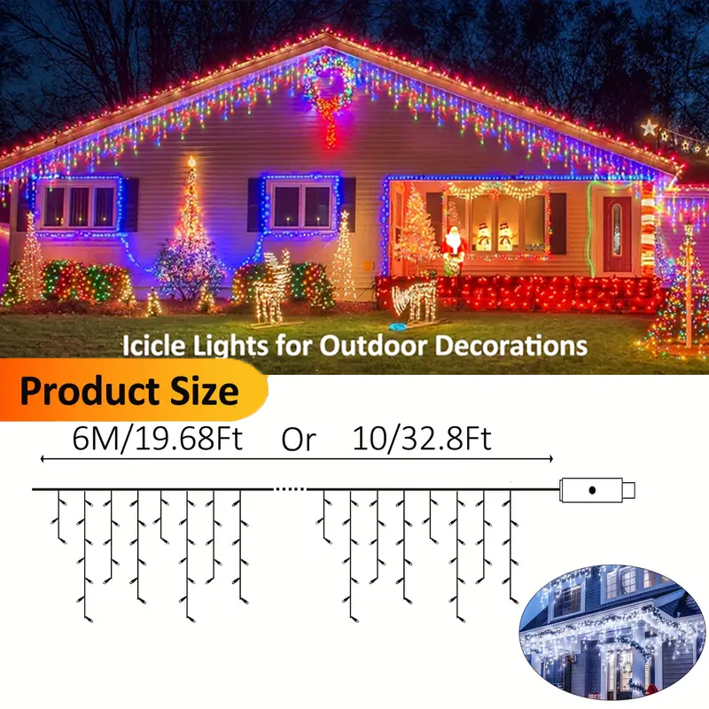 Solar-Eiszapfenlichter für den – Solar Fairy String Bewertung und Preis