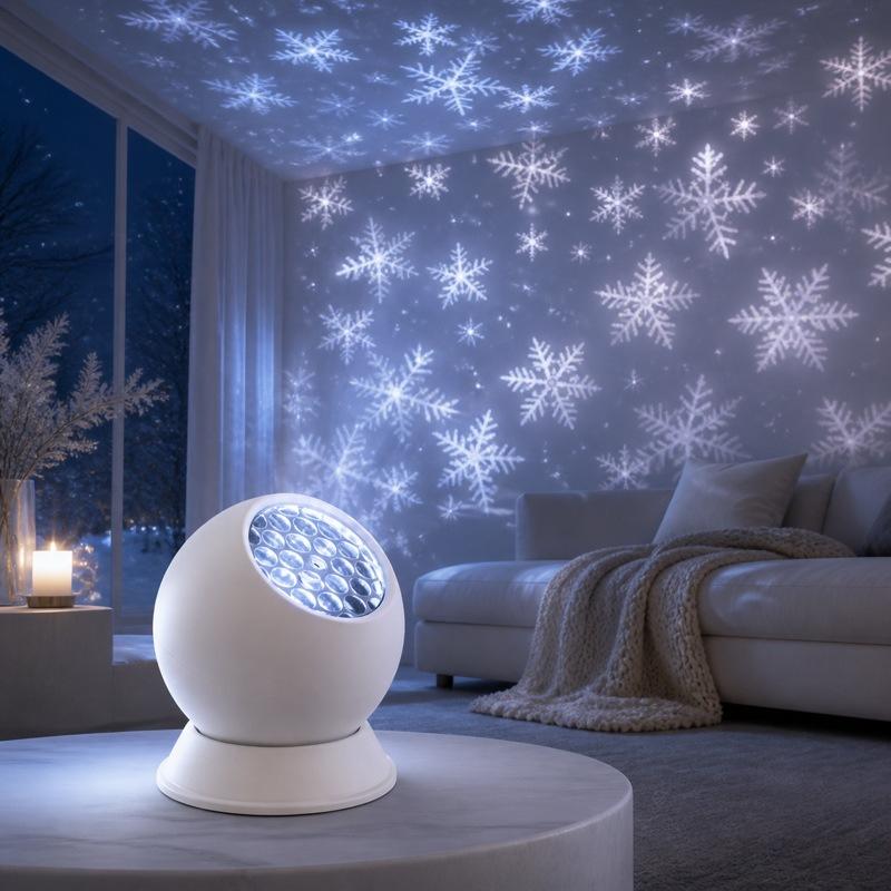 360 °   Rotierendes LED-Schnee – Outdoor Lighting Xmas Bewertung und Preis