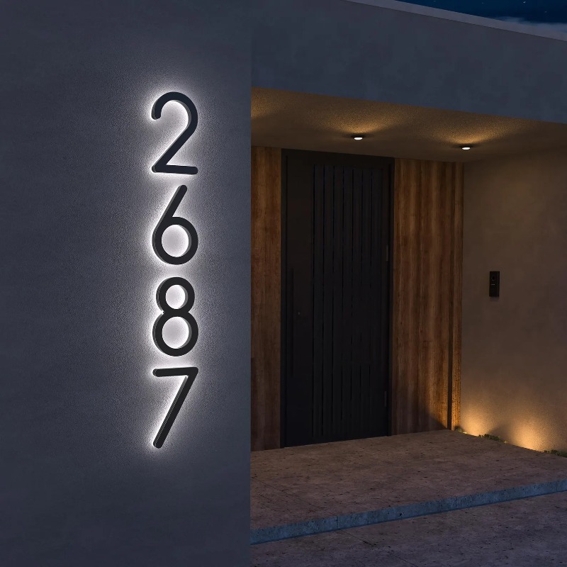 Moderne LED-Hausnummern, wasse – Outdoor Lighting For Front Of House Bewertung und Preis
